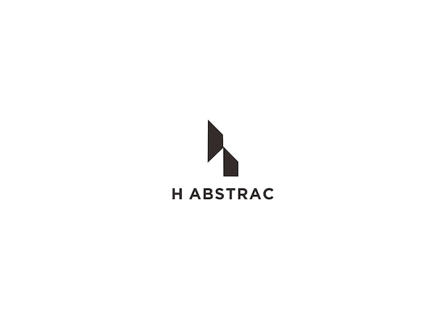 h abstracte logo ontwerp vectorillustratie