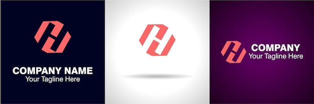 H Alfabet-logo, H-letterlogo en Creative H-logo