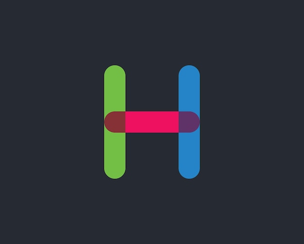H アルファベットのロゴのデザインのベクトル