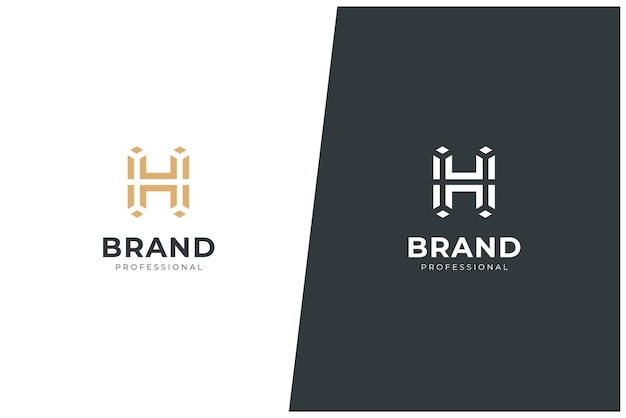 H brief abstracte monogram vector logo