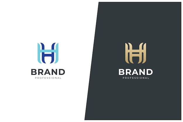 H brief abstracte monogram vector logo