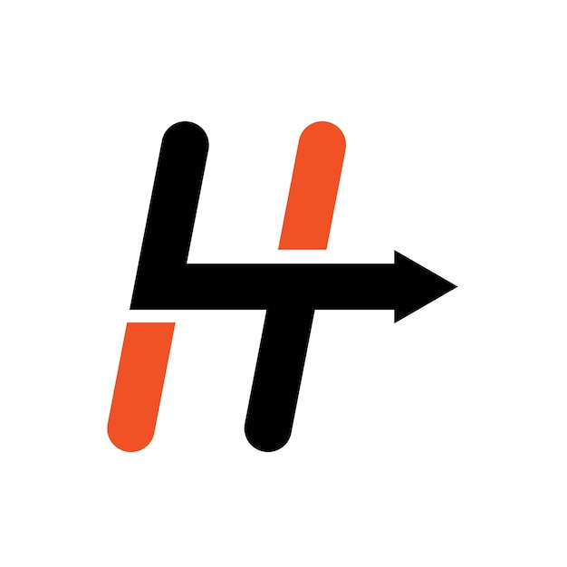 Vector h brief pictogram vector ontwerp illustratie sjabloon