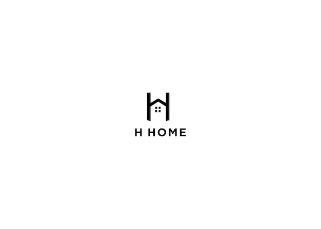 h ホーム ロゴ デザイン ベクトル図