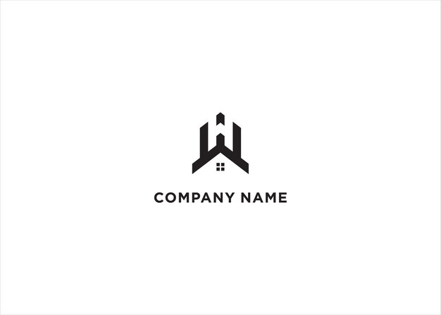 H Home Logo Stock Vector