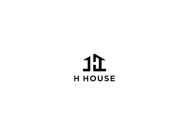 h house logo design vector illustration 