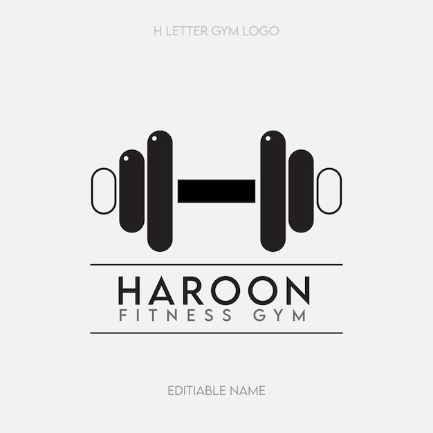 Vector h letter gym logo vector
