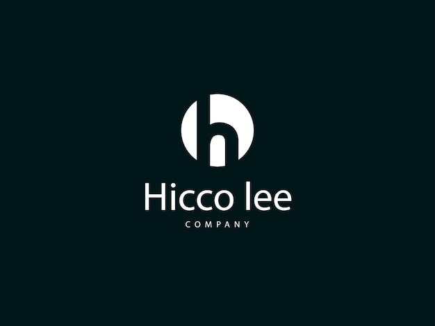 Vector h letter logo design, h type logo with circle, unique letter h logo design template