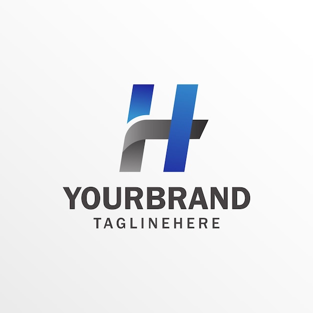 H Letter Logo Design Template Modern Letter Logo met vectorillustratie