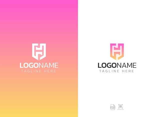 H letter logo design