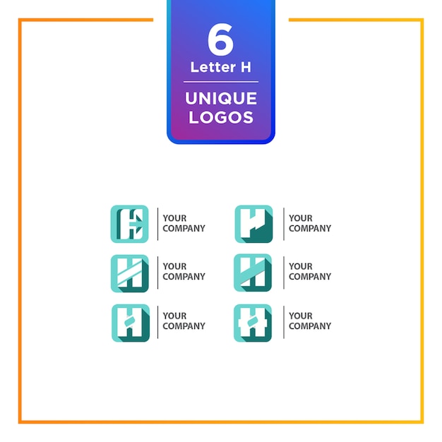 ベクトル h文字のロゴ|ユニークなロゴ