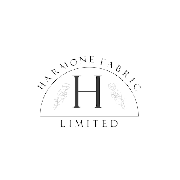 Logo della lettera h con un concetto floreale creativo per il settore immobiliare aziendale di bellezza vettore premium