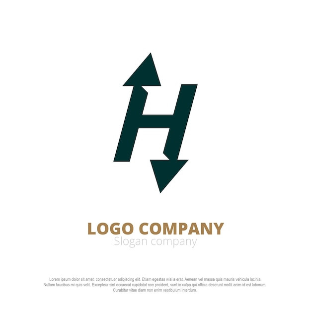 Vettore freccia del logo h