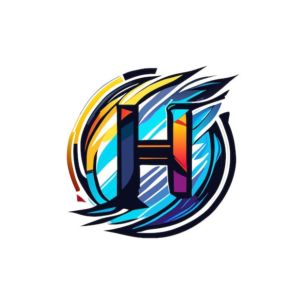 H logo design and English letter H logo design