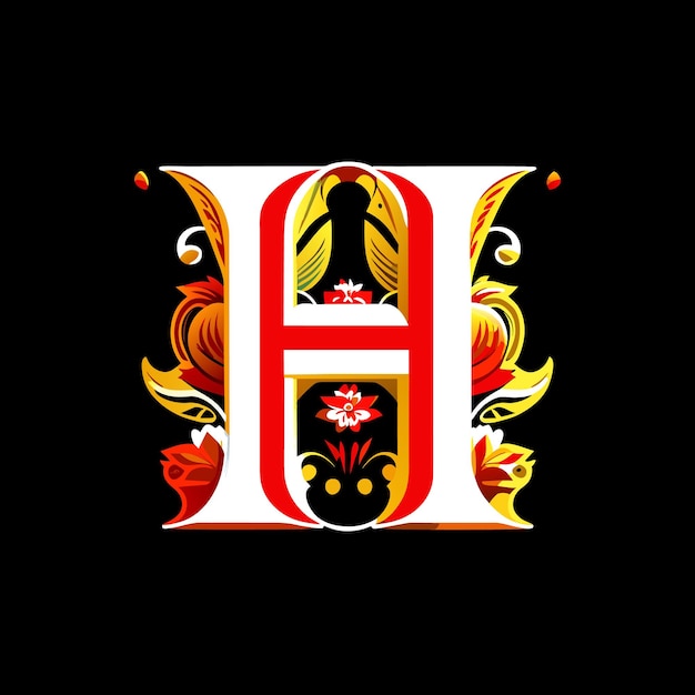 H logo design and English letter H logo design