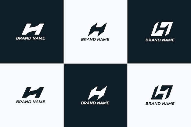 Vector h logo design set