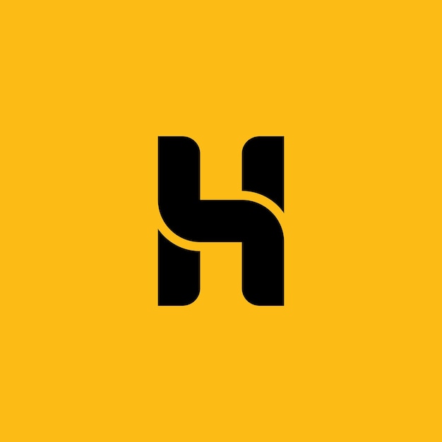 Дизайн логотипа H и шаблон Креативные инициалы значка H на основе букв в векторе