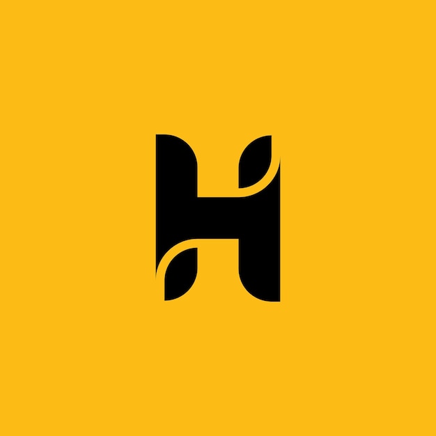 H logo design and template creative h icon initials based letters in vector