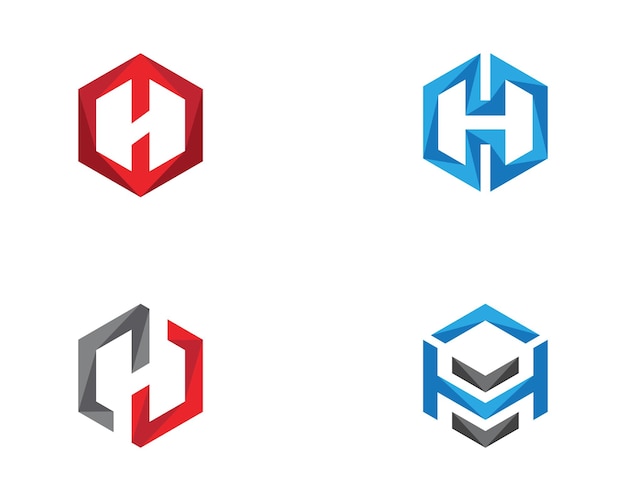 H Logo Hexagon illustration Icon