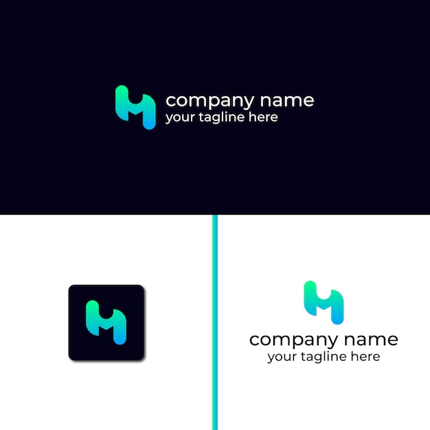 H and M latter logo