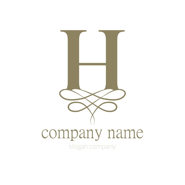 H monogram logo luxe