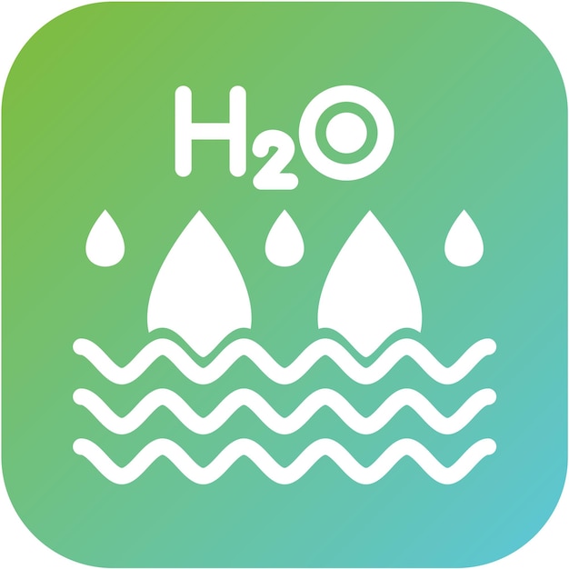 Vector h2o icon style