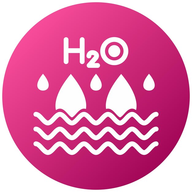 Вектор Стиль иконки h2o