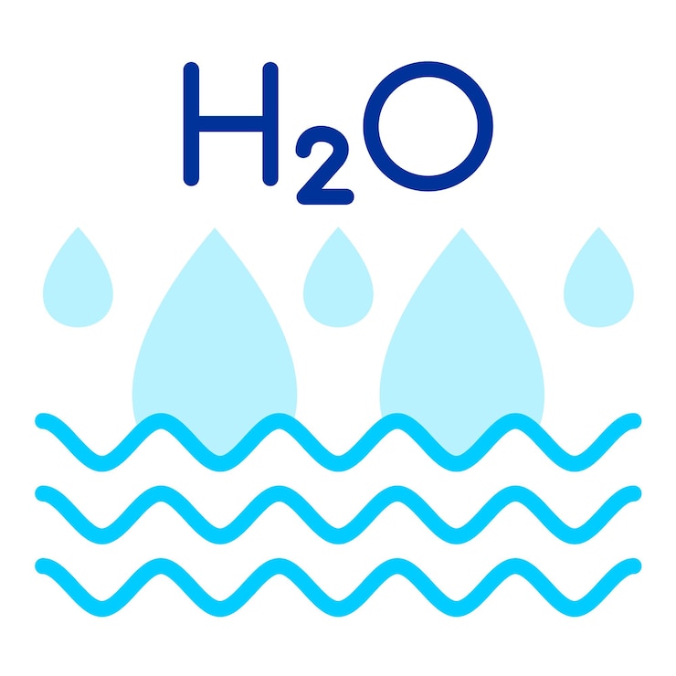 Vector h2o 아이콘 스타일