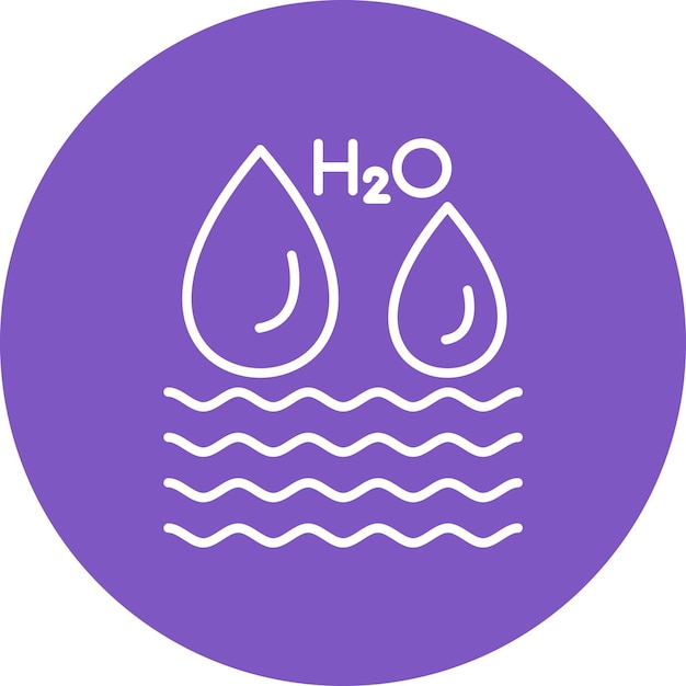 Икона H2O векторное изображение может быть использовано для химии