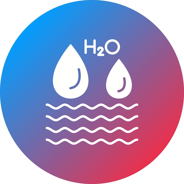 Икона H2O векторное изображение может быть использовано для химии