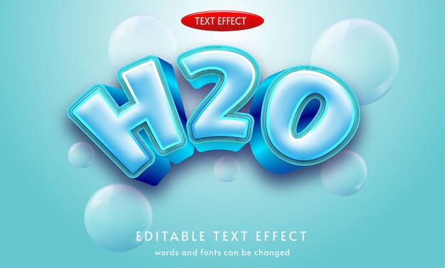 h2o tekst-effect