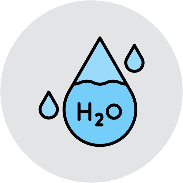 Vector h2o-vectorillustratiestijl