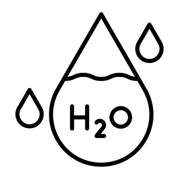 Vector h2o-vectorillustratiestijl