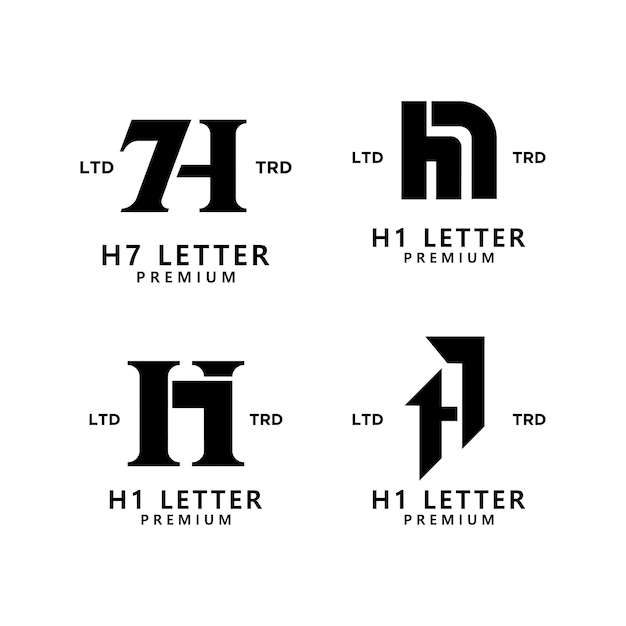 Vector h7 letter logo icon design