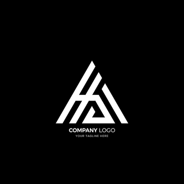 Ha triangle logo design