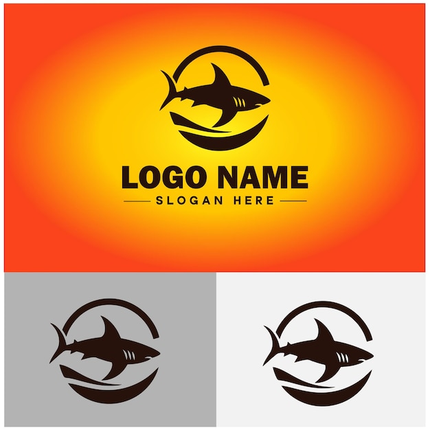 Haai logo vector kunst pictogramafbeeldingen voor bedrijf merk bedrijf haai logo pictogrammalplaatje