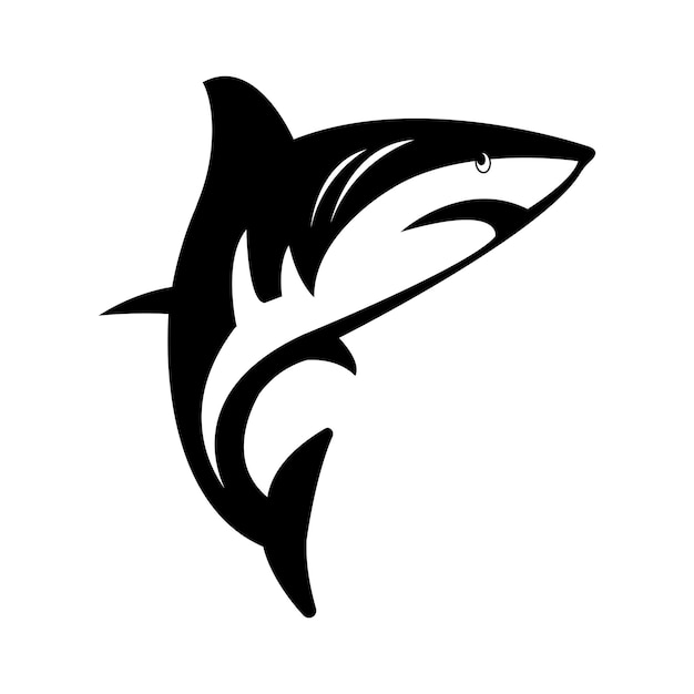 Haai pictogram logo vector ontwerpsjabloon