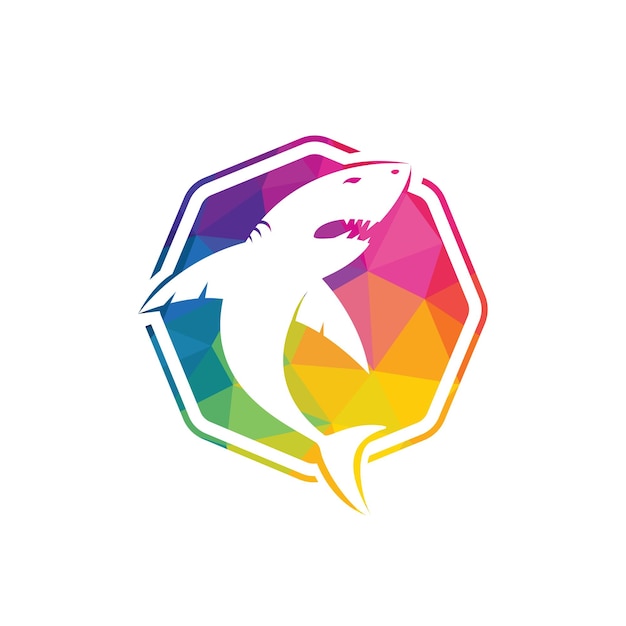 Haai vector logo ontwerpsjabloon