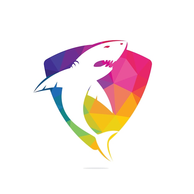 Haai vector logo ontwerpsjabloon