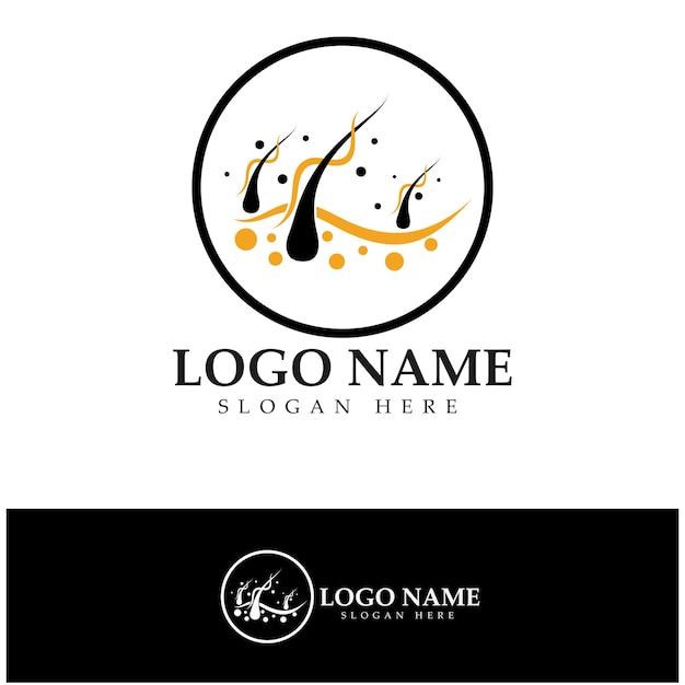 Haar behandeling logo haartransplantatie logo verwijdering logo vector afbeelding ontwerp illustratie