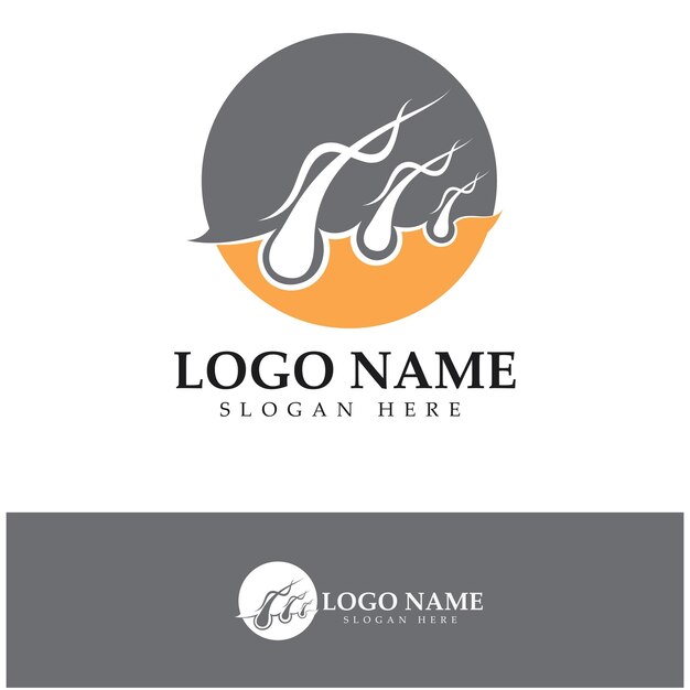 Haar behandeling logo haartransplantatie logo verwijdering logo vector afbeelding ontwerp illustratie