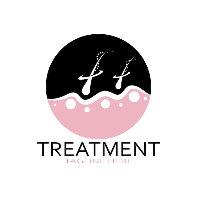 Haar behandeling logo haartransplantatie logo verwijdering logo vector afbeelding ontwerp illustratie