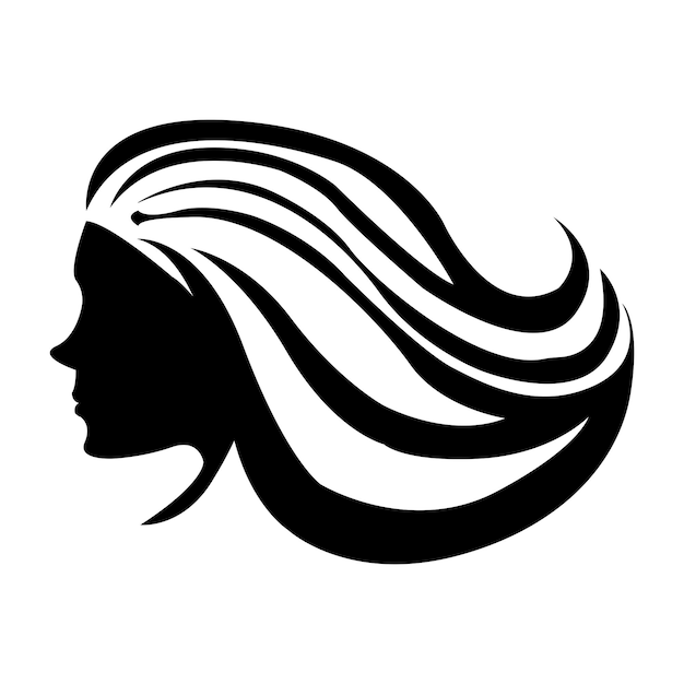 Haar pictogram logo vector ontwerpsjabloon