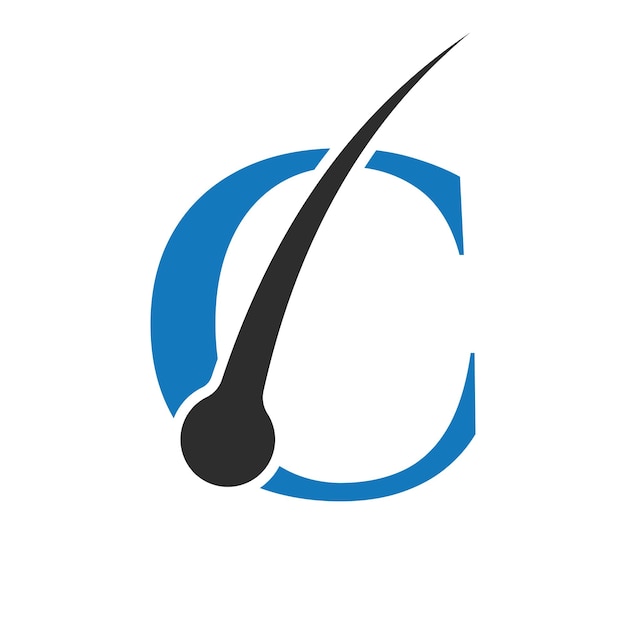 Haarbehandeling Logo op C Letter Vector sjabloon Dermatologie Logo Design Haarverzorging Behandeling