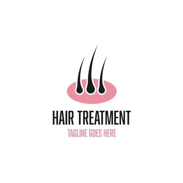 Haarfollikel Logo voor Hair Care Clinic Design Concept Vector Illustratie Symboolpictogram