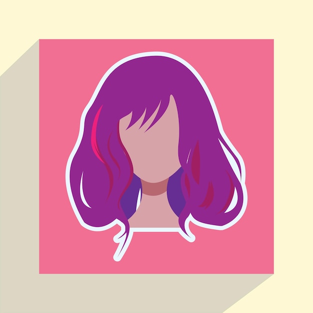 haarkleur vrouw mannequin pictogram illustratie achtergrond