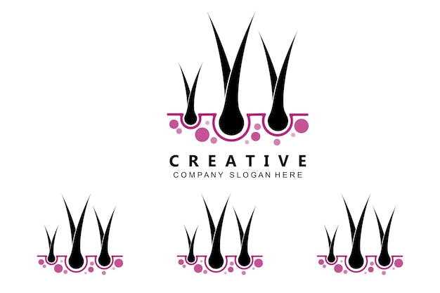 Haarverzorging logo vector pictogram huid gezondheid illustratie ontwerpconcept