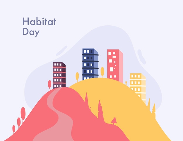 Habitat vector illustration for habitat day design vector