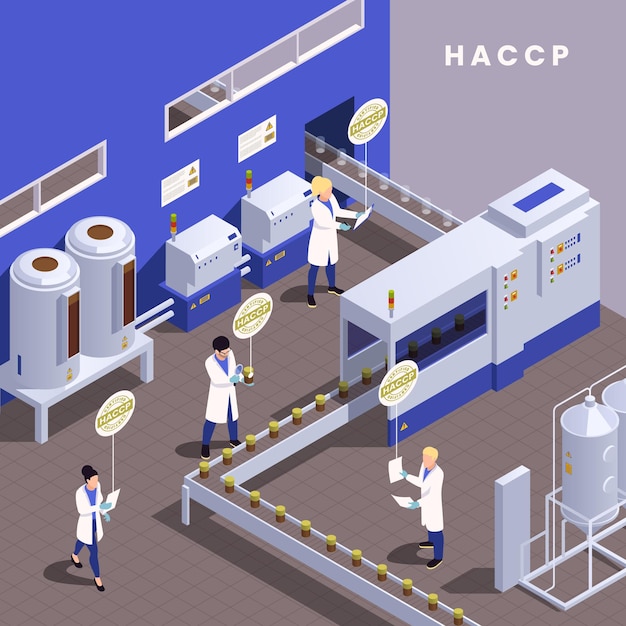 Vector haccp-veiligheidsconcept