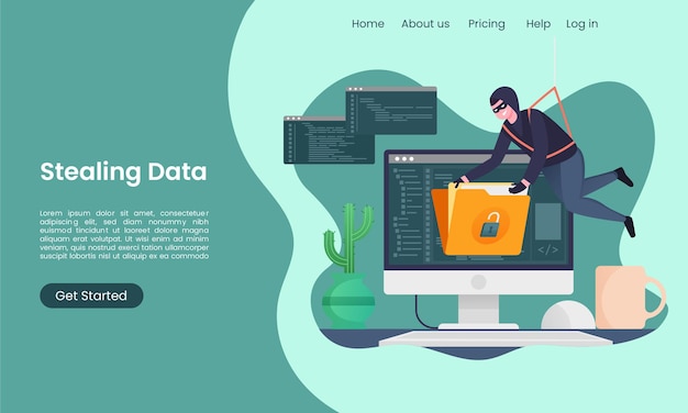 ハッカーの活動は、コンピューターのランディングページからデータを盗みます