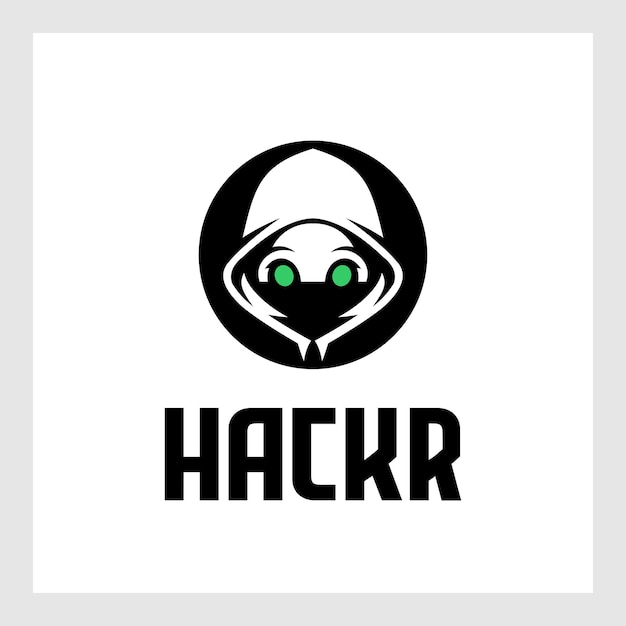 Hacker character logo